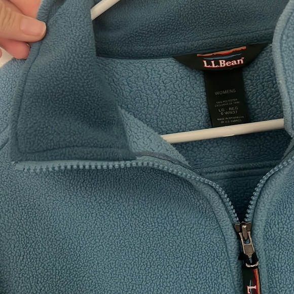 L.L. Bean Quarter Zip Fleece L - Picture 7 of 8